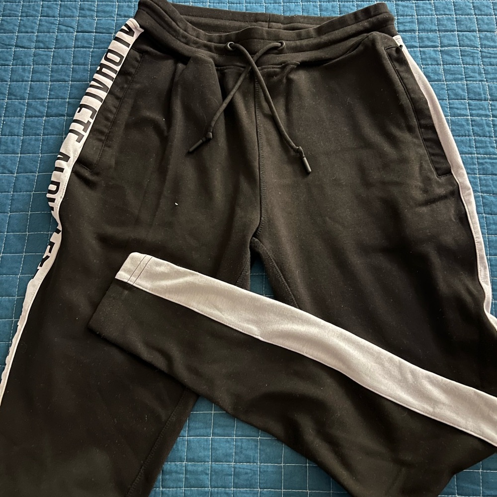 Black and White Jogger Pants